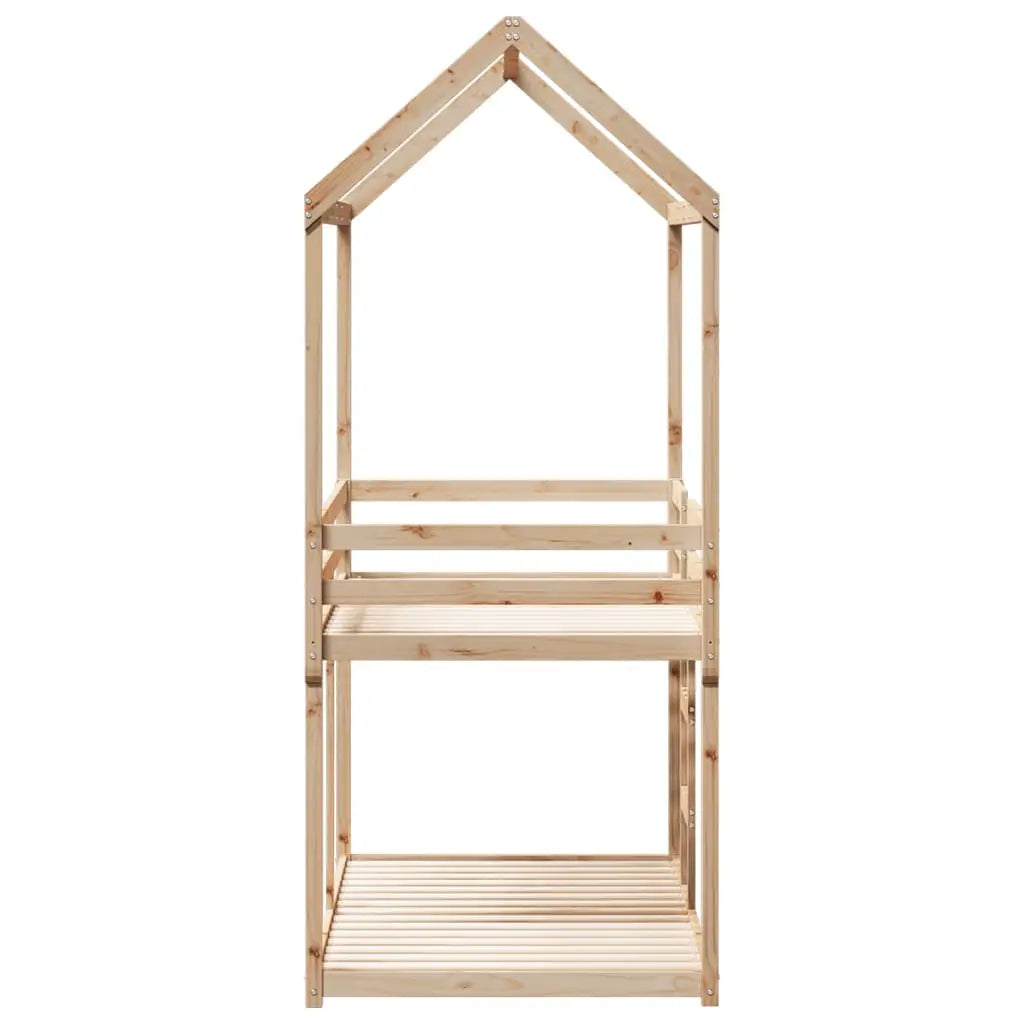 Lit superposé sans matelas 90x200 cm bois de pin massif - XIOS
