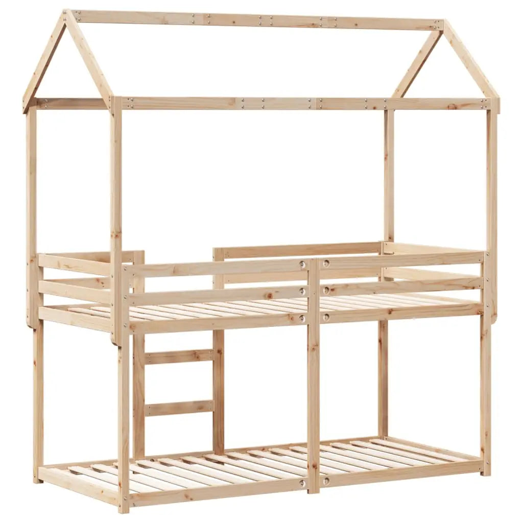 Lit superposé sans matelas 90x200 cm bois de pin massif - XIOS