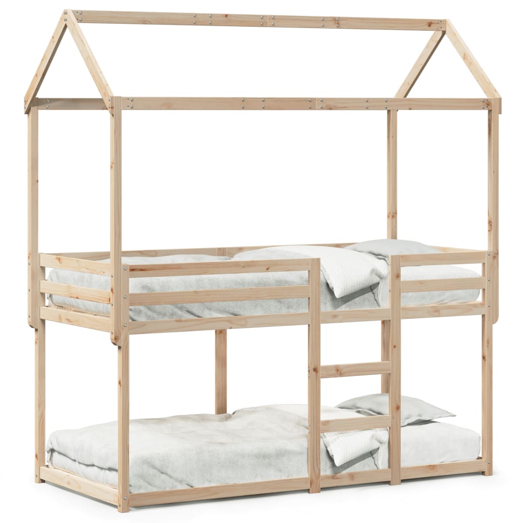 Lit superposé sans matelas 80x200 cm bois de pin massif - XIOS