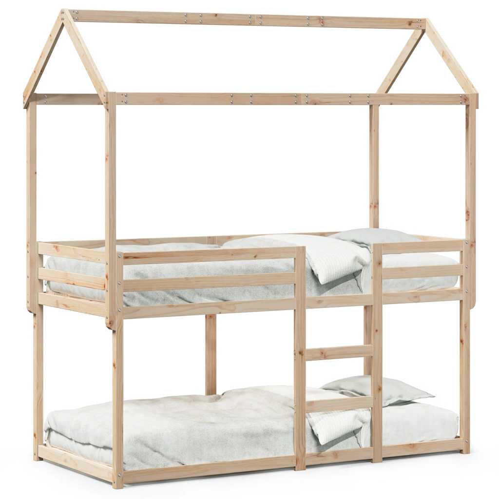 Lit superposé sans matelas 90x190 cm bois de pin massif - XIOS