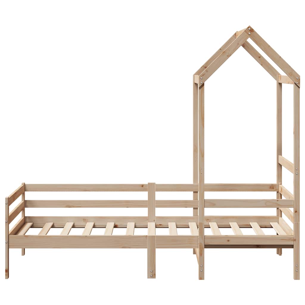 Lit de jour avec toit sans matelas 80x200 cm bois massif - XIOS