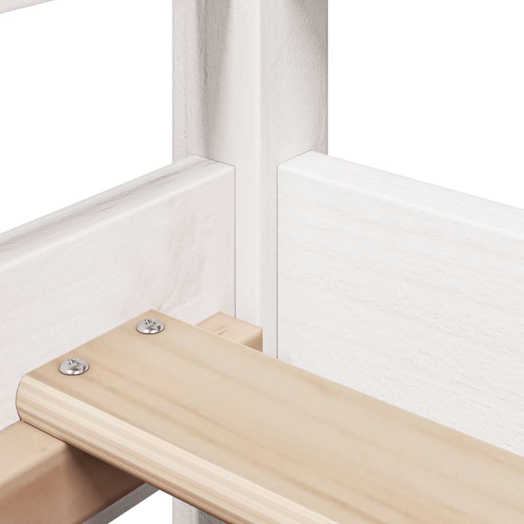 Lit de jour avec toit sans matelas blanc 80x200 cm bois massif - XIOS