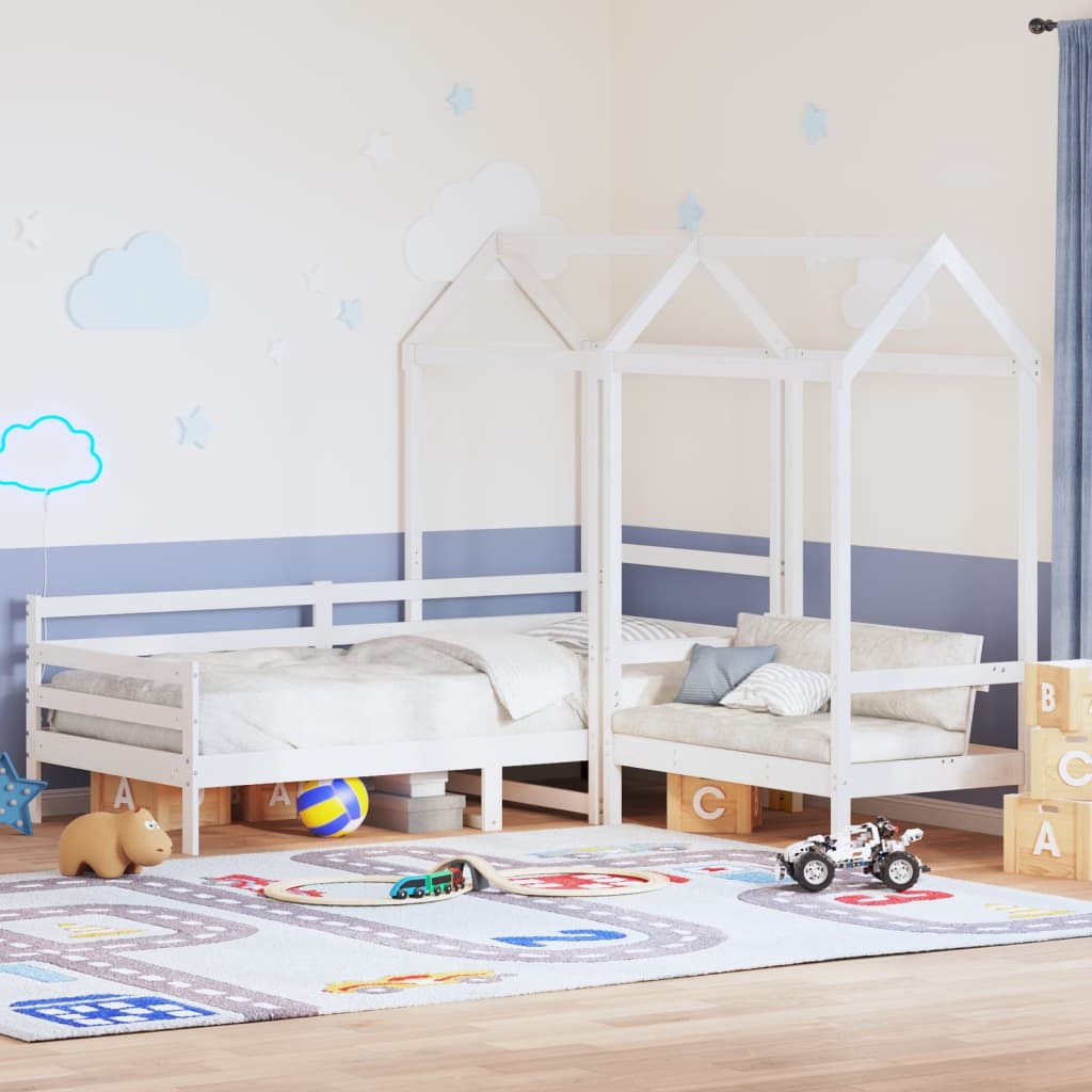 Ensemble de lit de jour et de banc et toit sans matelas blanc - XIOS