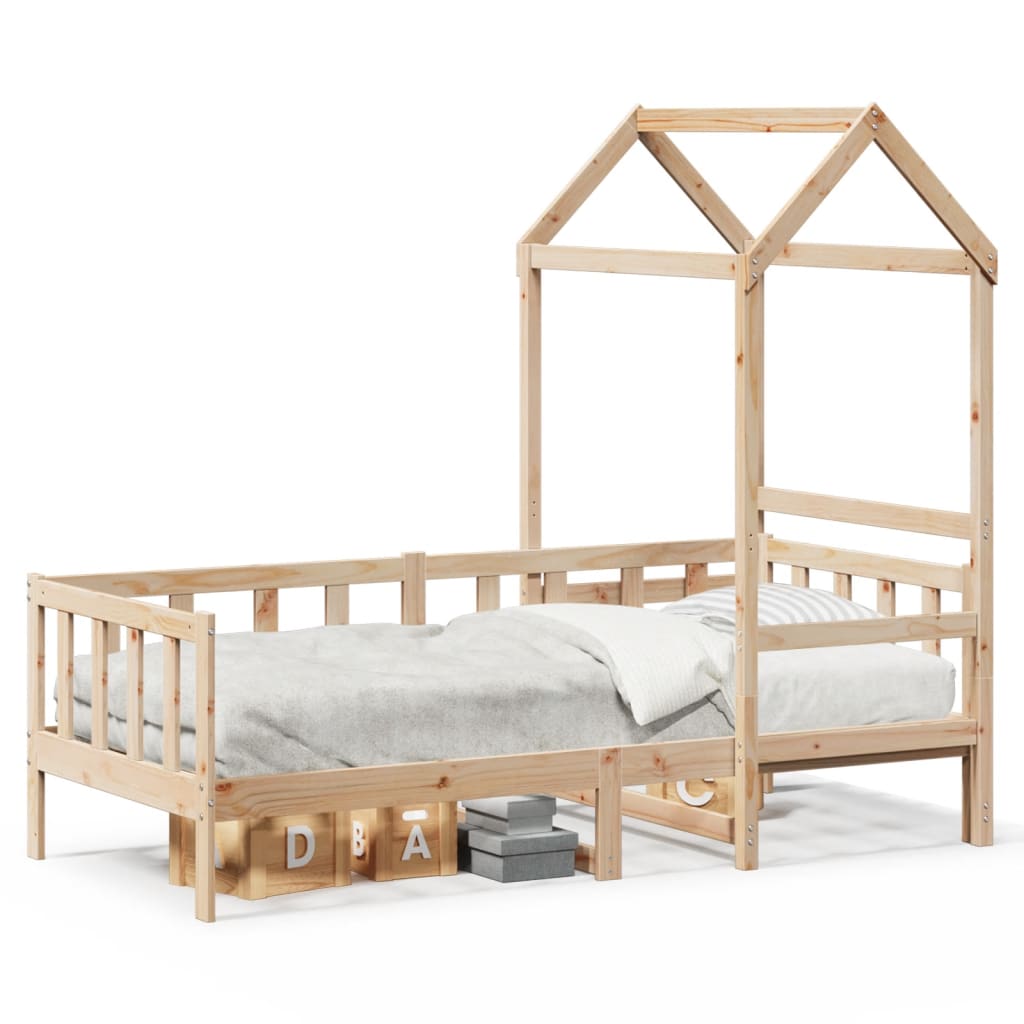 Lit de jour avec toit sans matelas 80x200 cm bois massif - XIOS