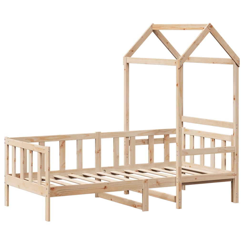 Lit de jour avec toit sans matelas 80x200 cm bois massif - XIOS