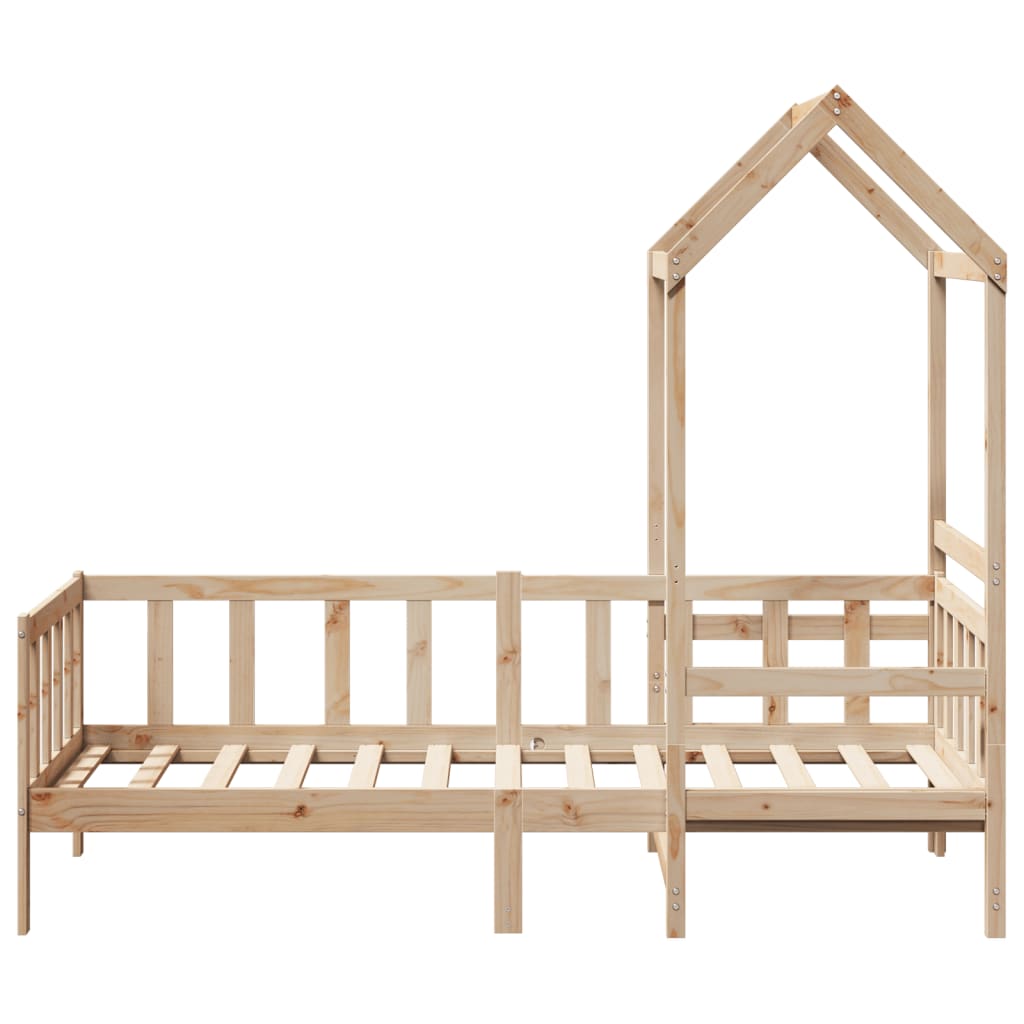 Lit de jour avec toit sans matelas 80x200 cm bois massif - XIOS
