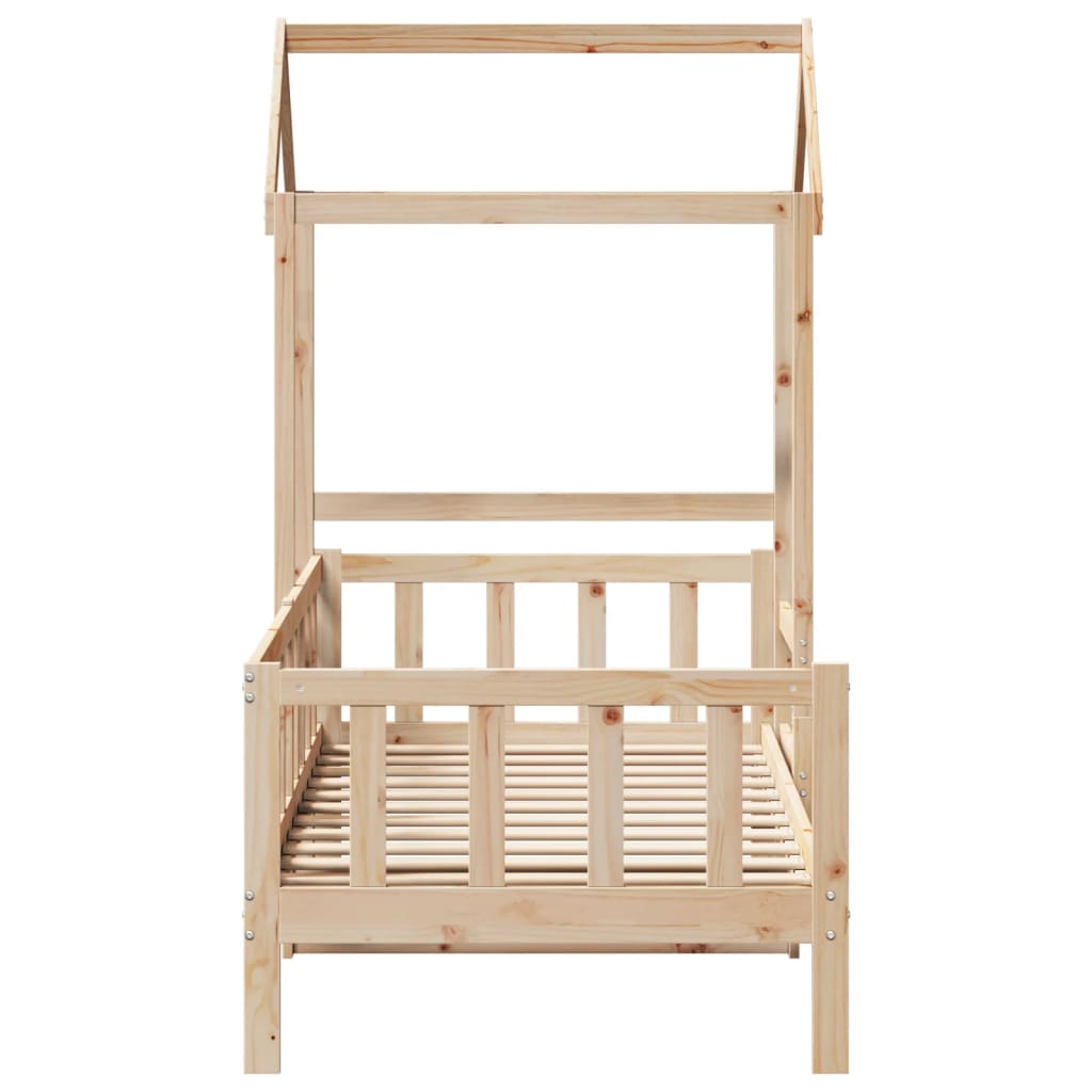 Lit de jour avec toit sans matelas 80x200 cm bois massif - XIOS