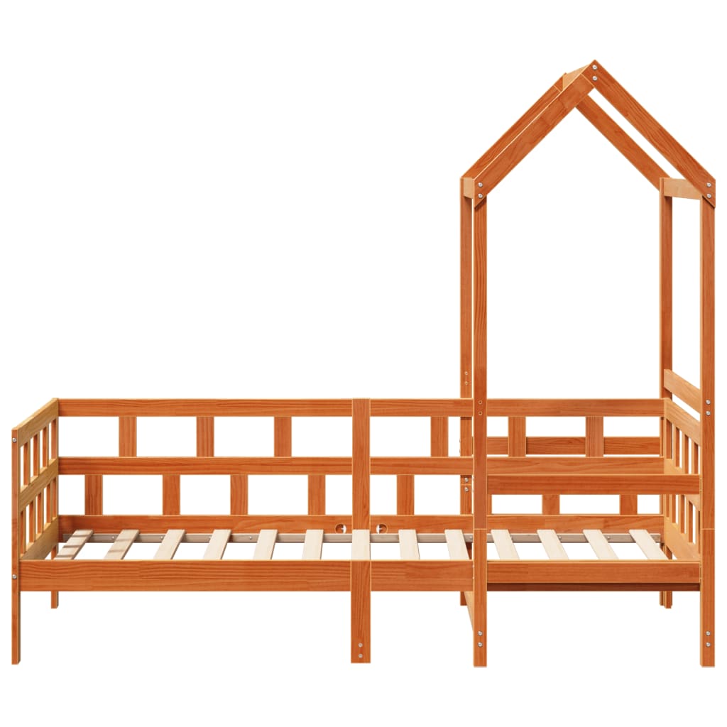 Lit de jour avec toit sans matelas 90x200 cm bois massif - XIOS