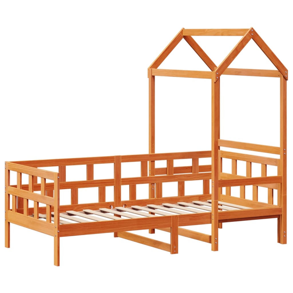 Lit de jour avec toit sans matelas 80x200 cm bois massif - XIOS