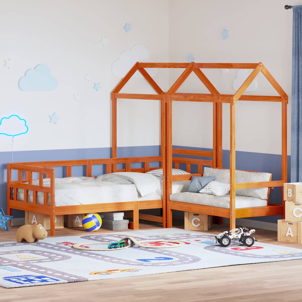 Ensemble de lit de jour avec toit sans matelas 90x200 cm - XIOS
