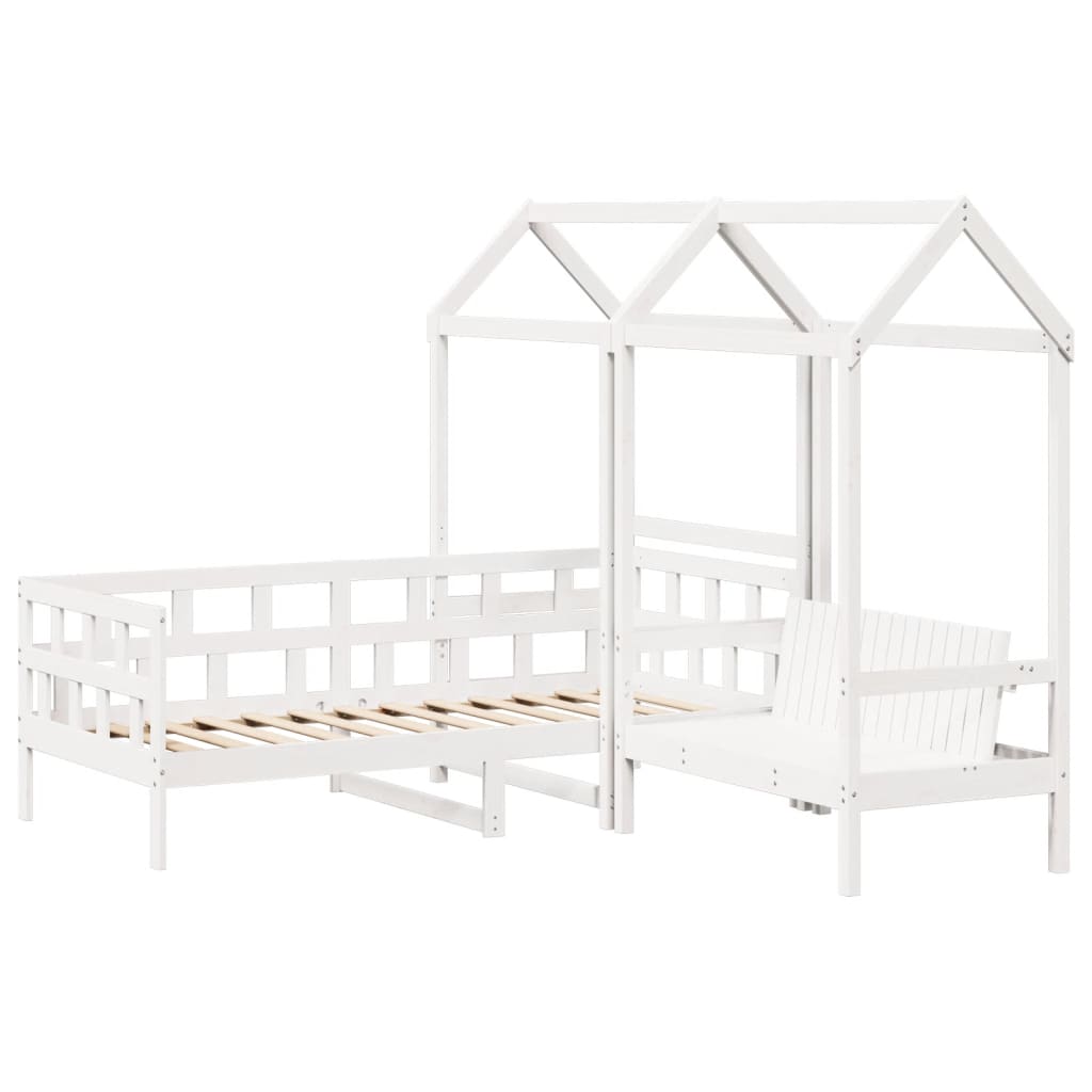 Ensemble de lit de jour avec toit 80x200 cm bois de pin massif - XIOS