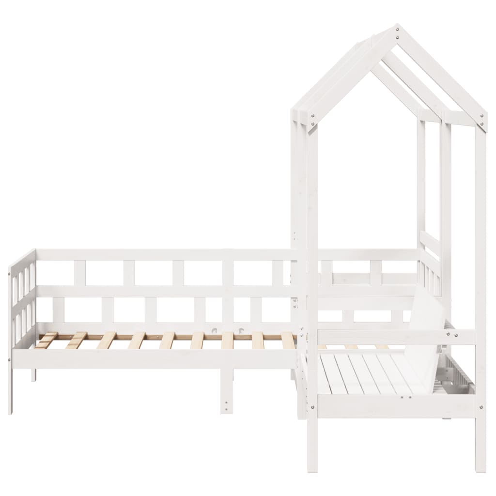 Ensemble de lit de jour avec toit 80x200 cm bois de pin massif - XIOS