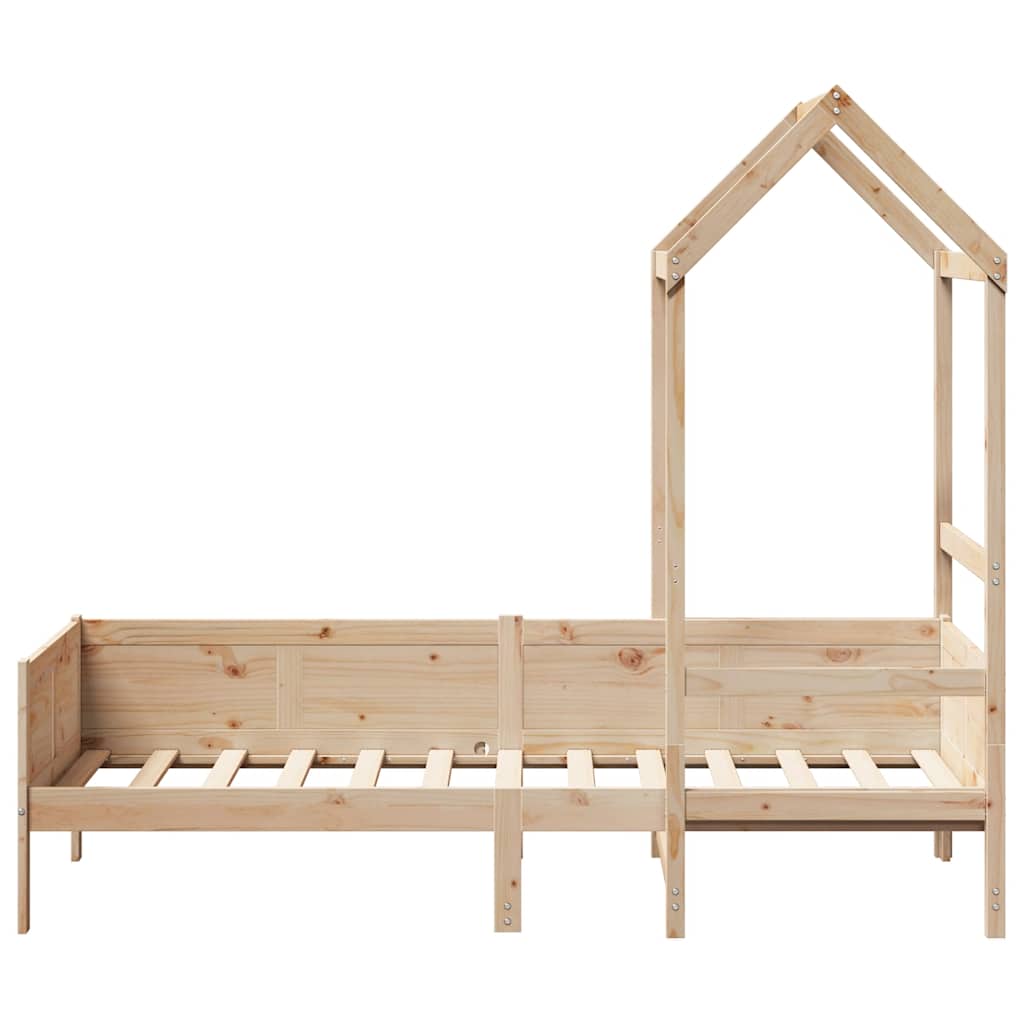 Lit de jour avec toit sans matelas 80x200 cm bois massif - XIOS