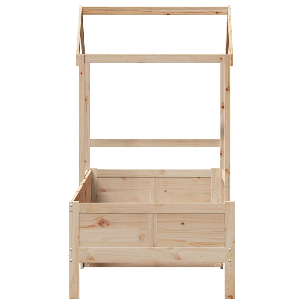 Lit de jour avec toit sans matelas 80x200 cm bois massif - XIOS