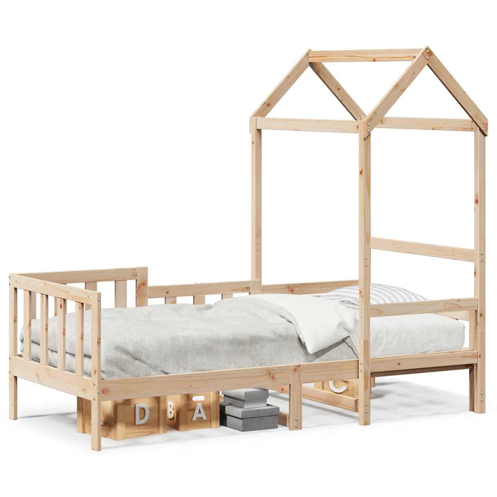 Lit de jour avec toit sans matelas 80x200 cm bois massif - XIOS