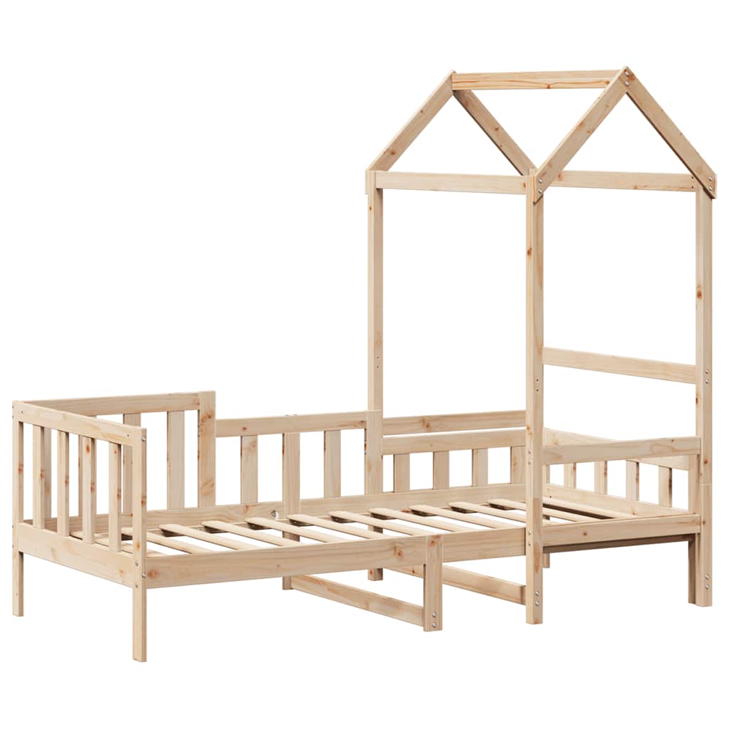 Lit de jour avec toit sans matelas 80x200 cm bois massif - XIOS