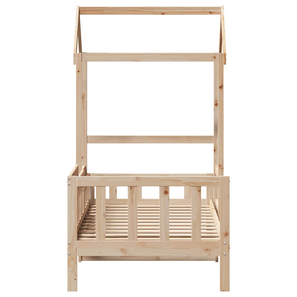 Lit de jour avec toit sans matelas 80x200 cm bois massif - XIOS