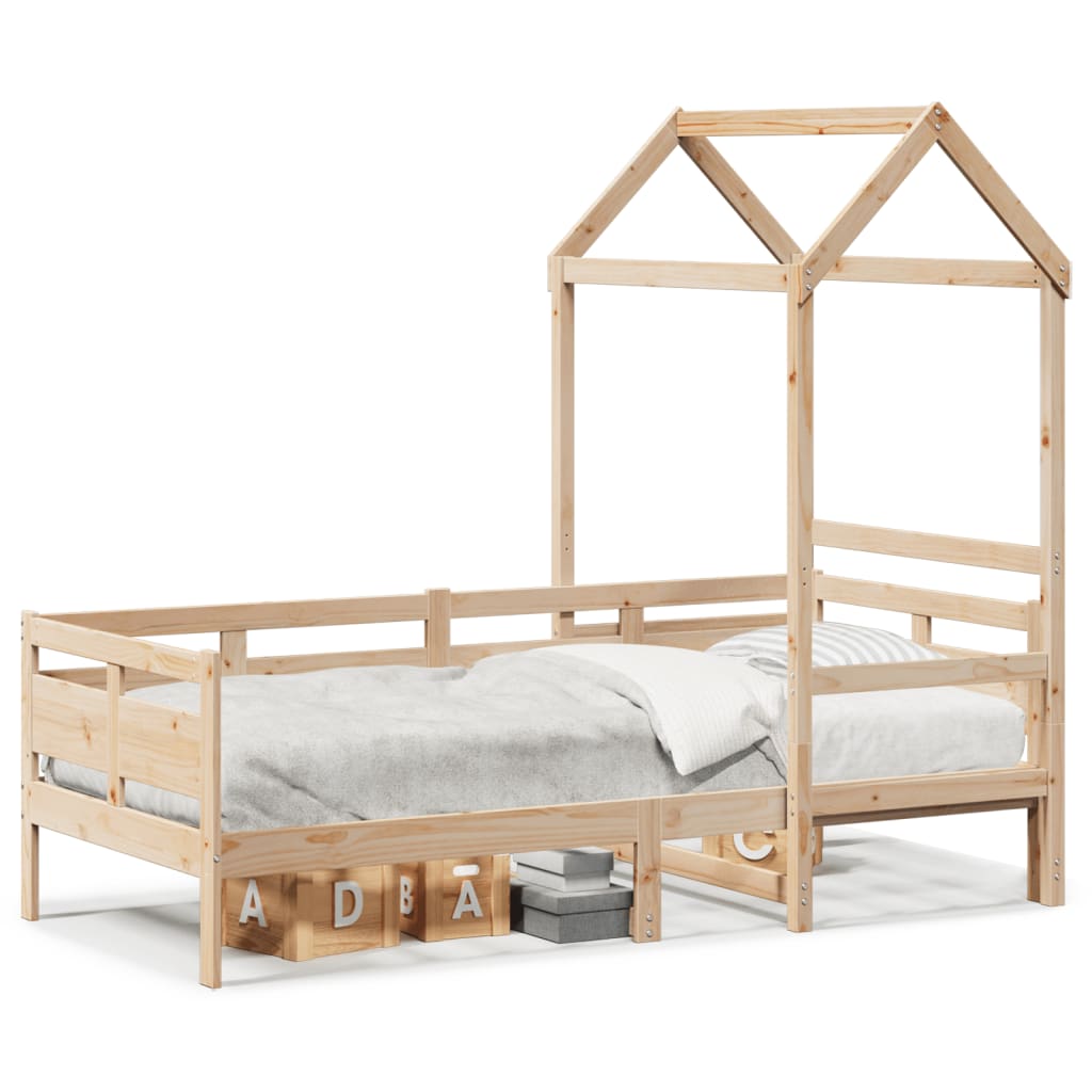 Lit de jour avec toit sans matelas 80x200 cm bois massif - XIOS