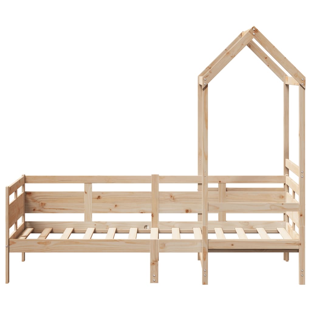 Lit de jour avec toit sans matelas 80x200 cm bois massif - XIOS