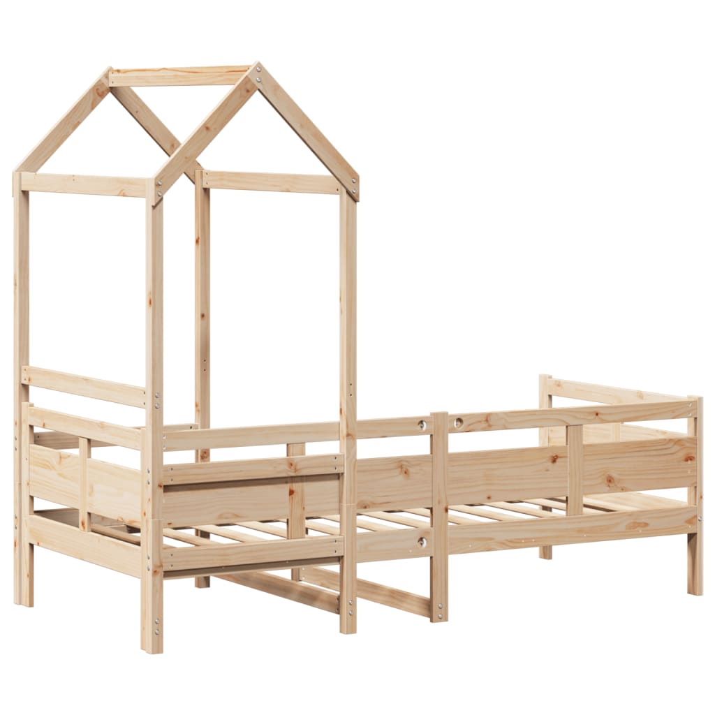 Lit de jour avec toit sans matelas 80x200 cm bois massif - XIOS