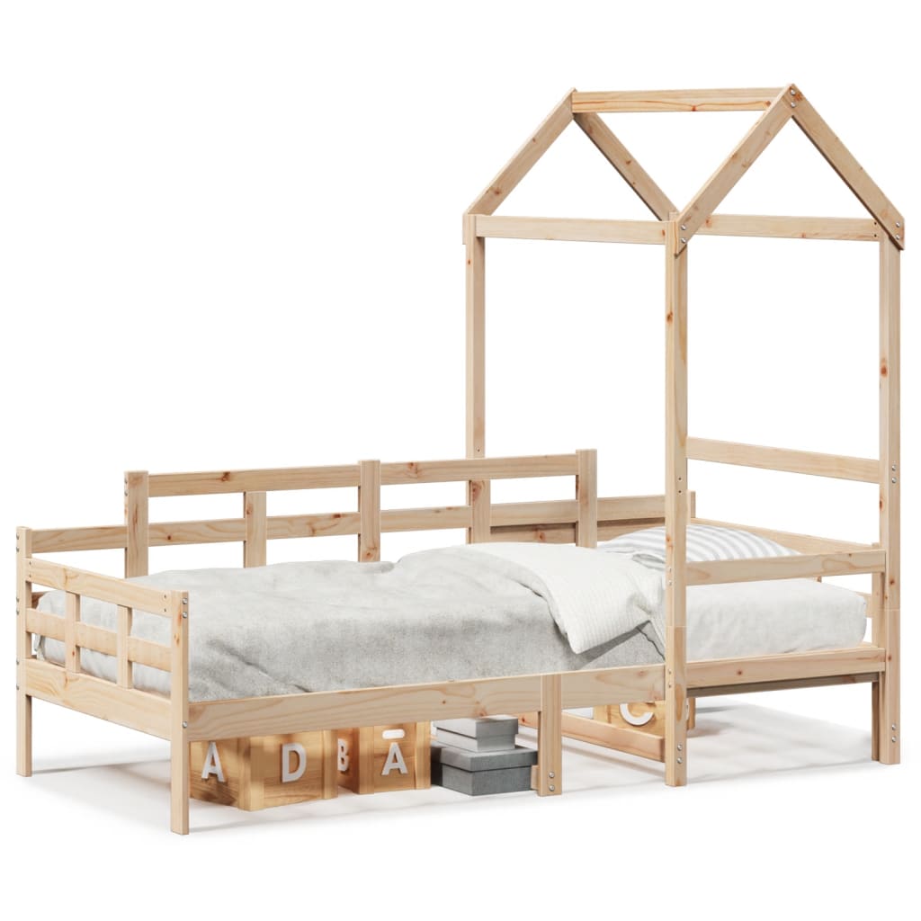 Lit de jour avec toit sans matelas 80x200 cm bois massif - XIOS