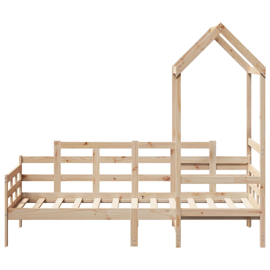 Lit de jour avec toit sans matelas 80x200 cm bois massif - XIOS