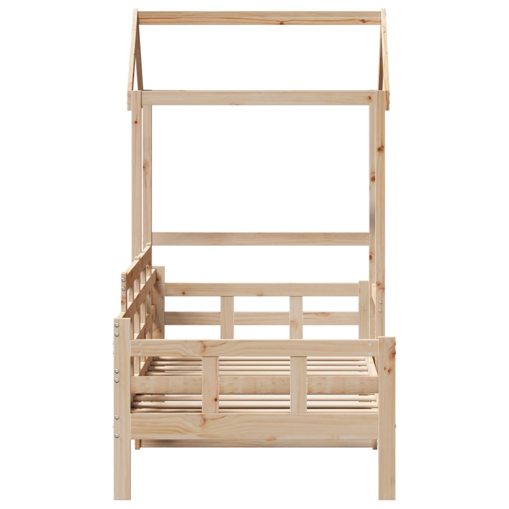 Lit de jour avec toit sans matelas 80x200 cm bois massif - XIOS