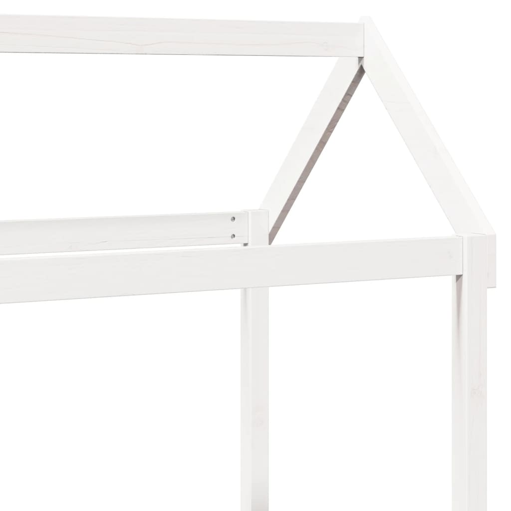 Lit de jour avec toit sans matelas blanc 80x200 cm bois massif - XIOS