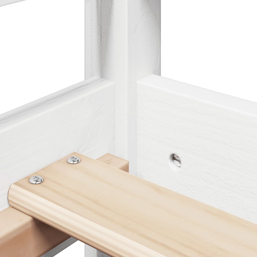 Lit de jour avec toit sans matelas blanc 80x200 cm bois massif - XIOS