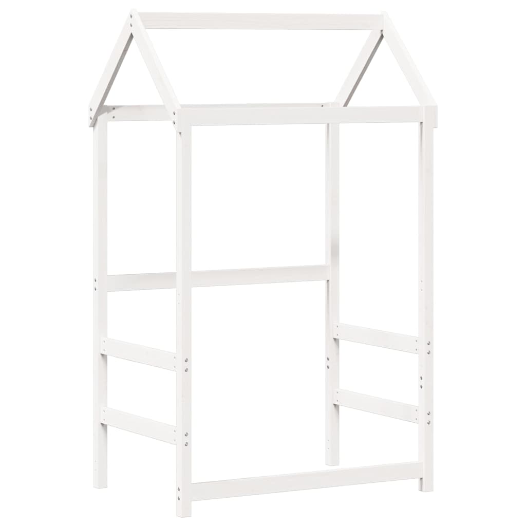 Lit de jour avec toit sans matelas blanc 80x200 cm bois massif - XIOS