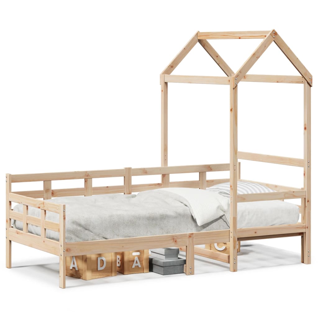 Lit de jour avec toit sans matelas 80x200 cm bois massif - XIOS