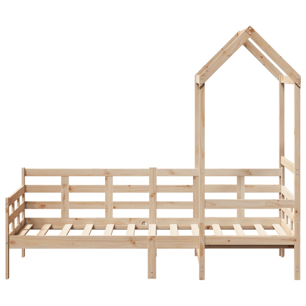 Lit de jour avec toit sans matelas 80x200 cm bois massif - XIOS