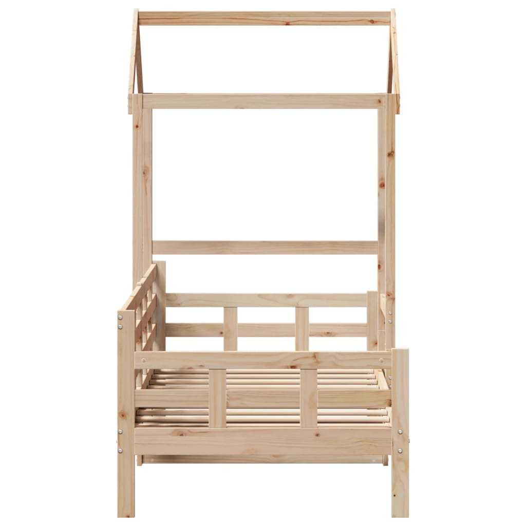 Lit de jour avec toit sans matelas 80x200 cm bois massif - XIOS
