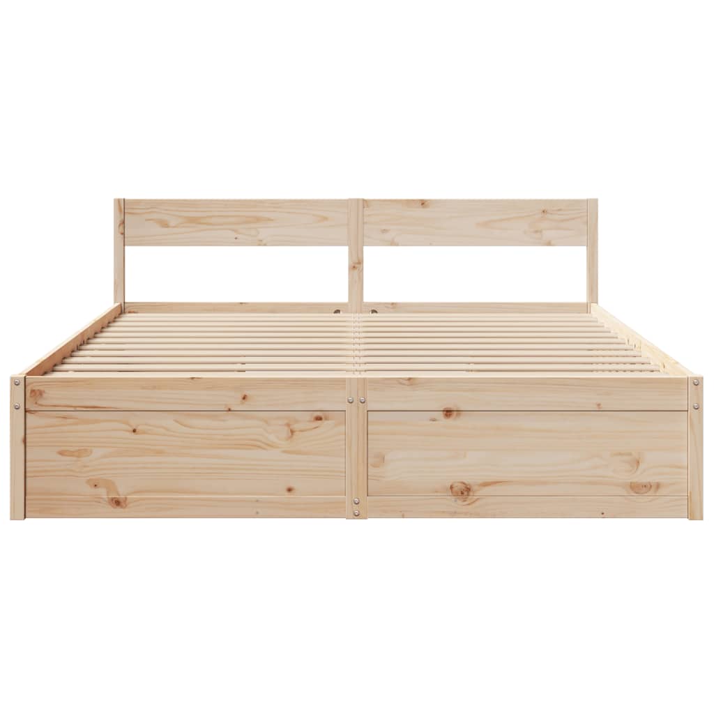 Cadre de lit sans matelas 200x200 cm bois massif de pin - XIOS