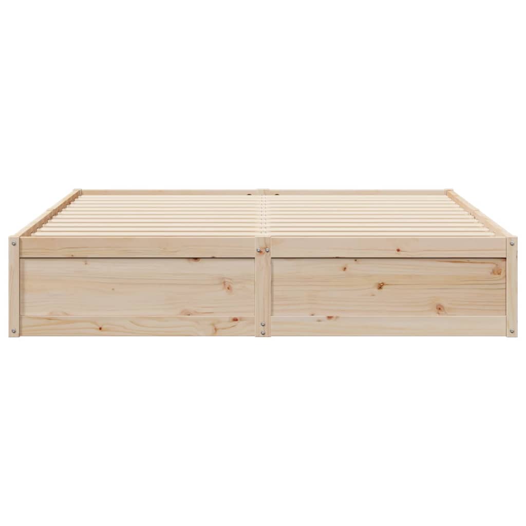 Cadre de lit sans matelas 200x200 cm bois massif de pin - XIOS
