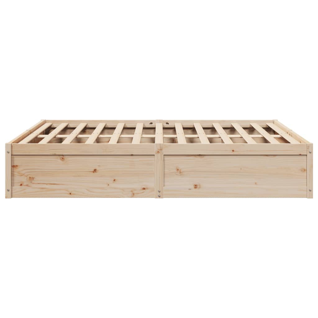 Cadre de lit sans matelas 200x200 cm bois massif de pin - XIOS