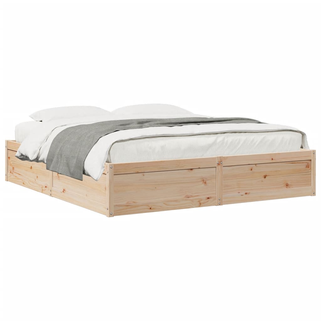 Cadre de lit sans matelas 180x200 cm bois massif de pin - XIOS