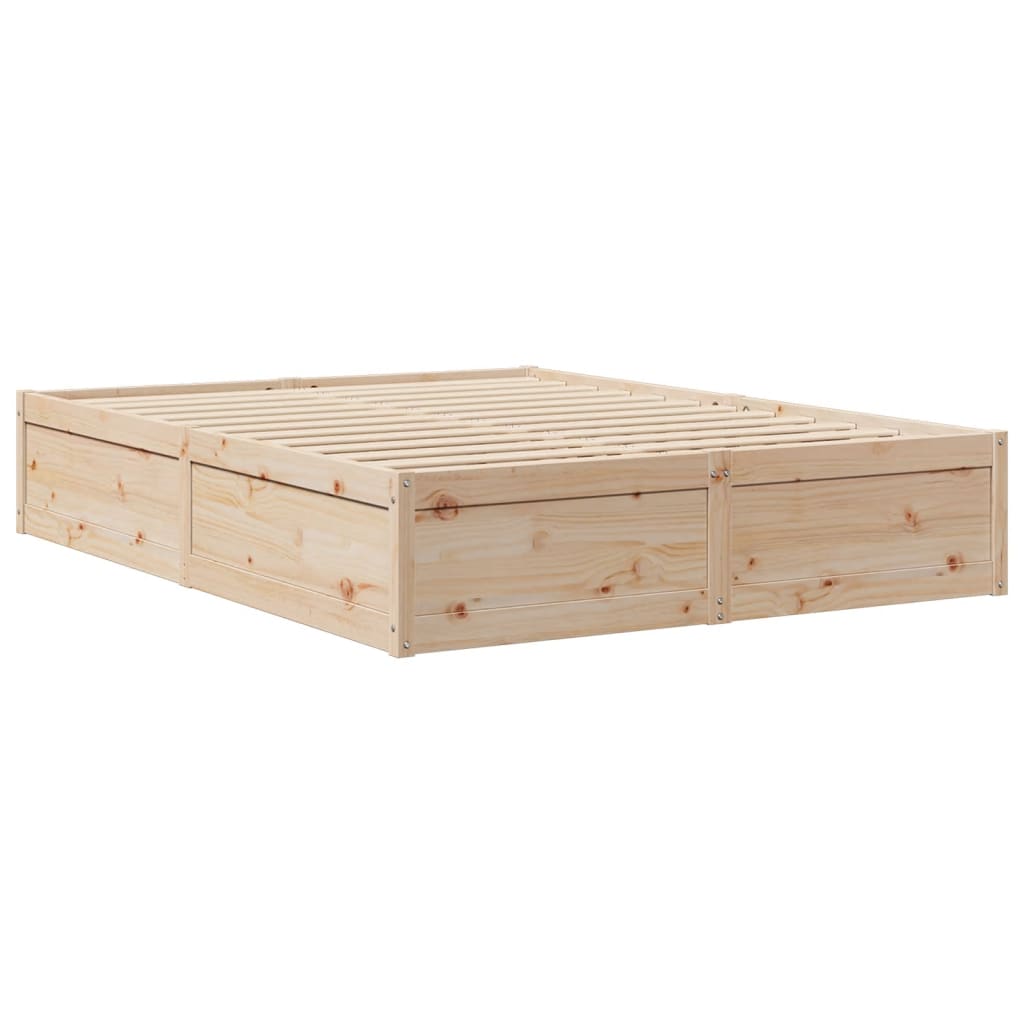 Cadre de lit sans matelas 160x200 cm bois massif de pin - XIOS