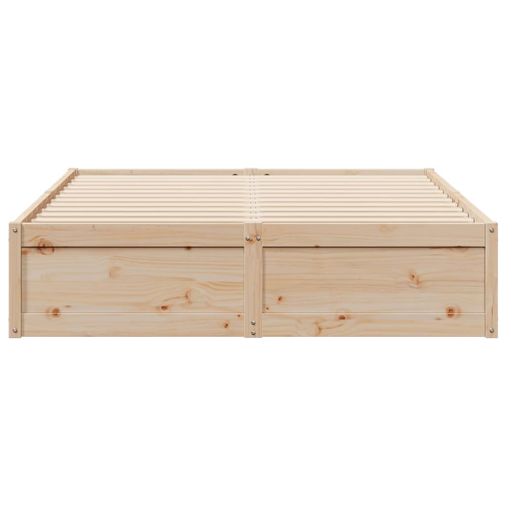 Cadre de lit sans matelas 160x200 cm bois massif de pin - XIOS