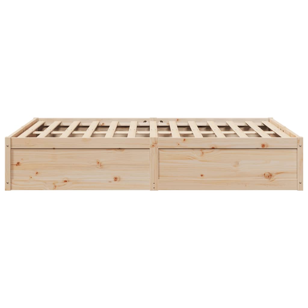 Cadre de lit sans matelas 160x200 cm bois massif de pin - XIOS