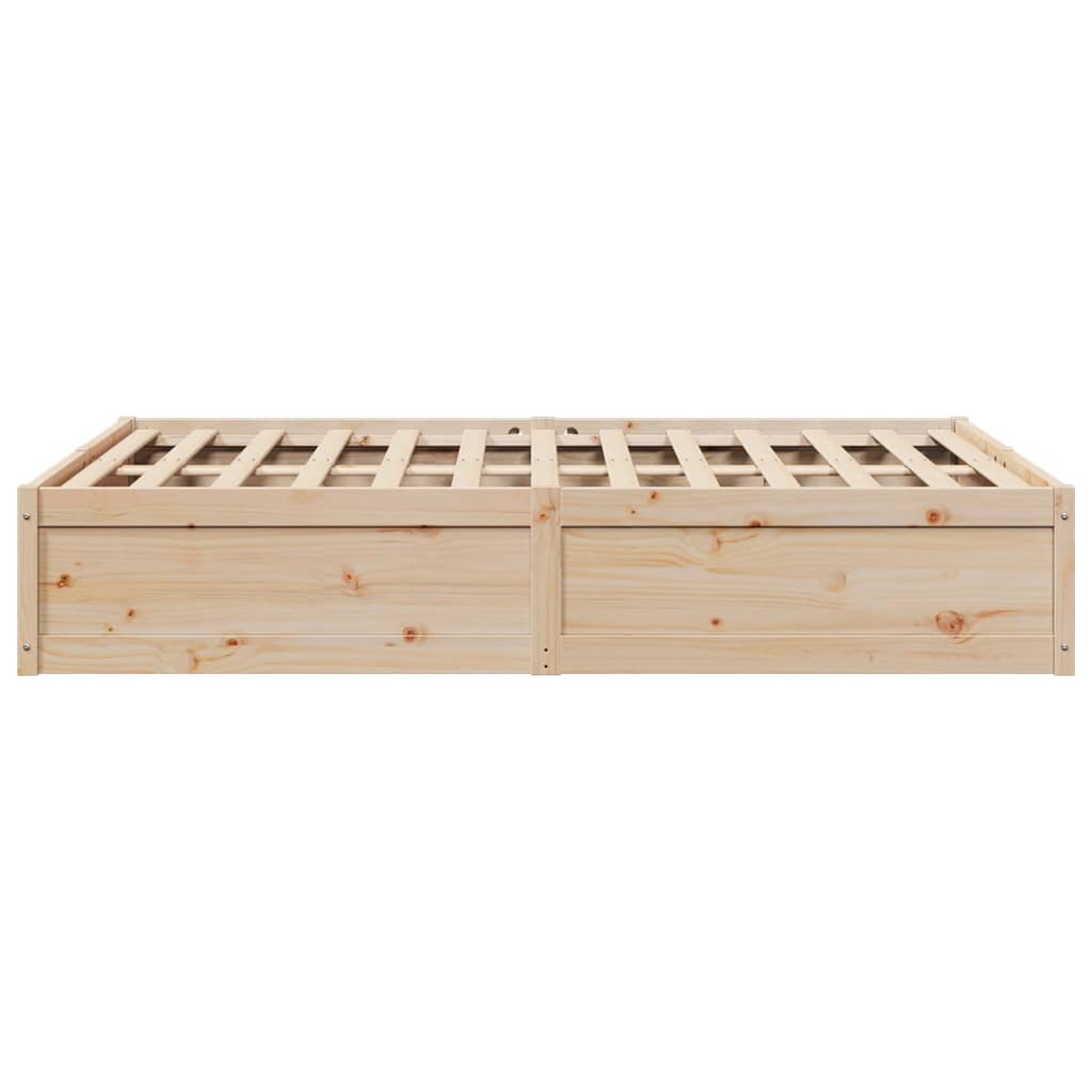 Cadre de lit sans matelas 140x190 cm bois de pin massif - XIOS