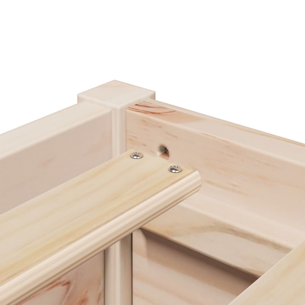 Cadre de lit sans matelas 140x190 cm bois de pin massif - XIOS