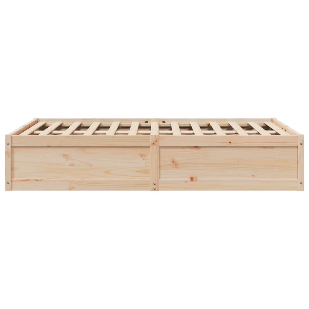 Cadre de lit sans matelas 135x190 cm bois de pin massif - XIOS