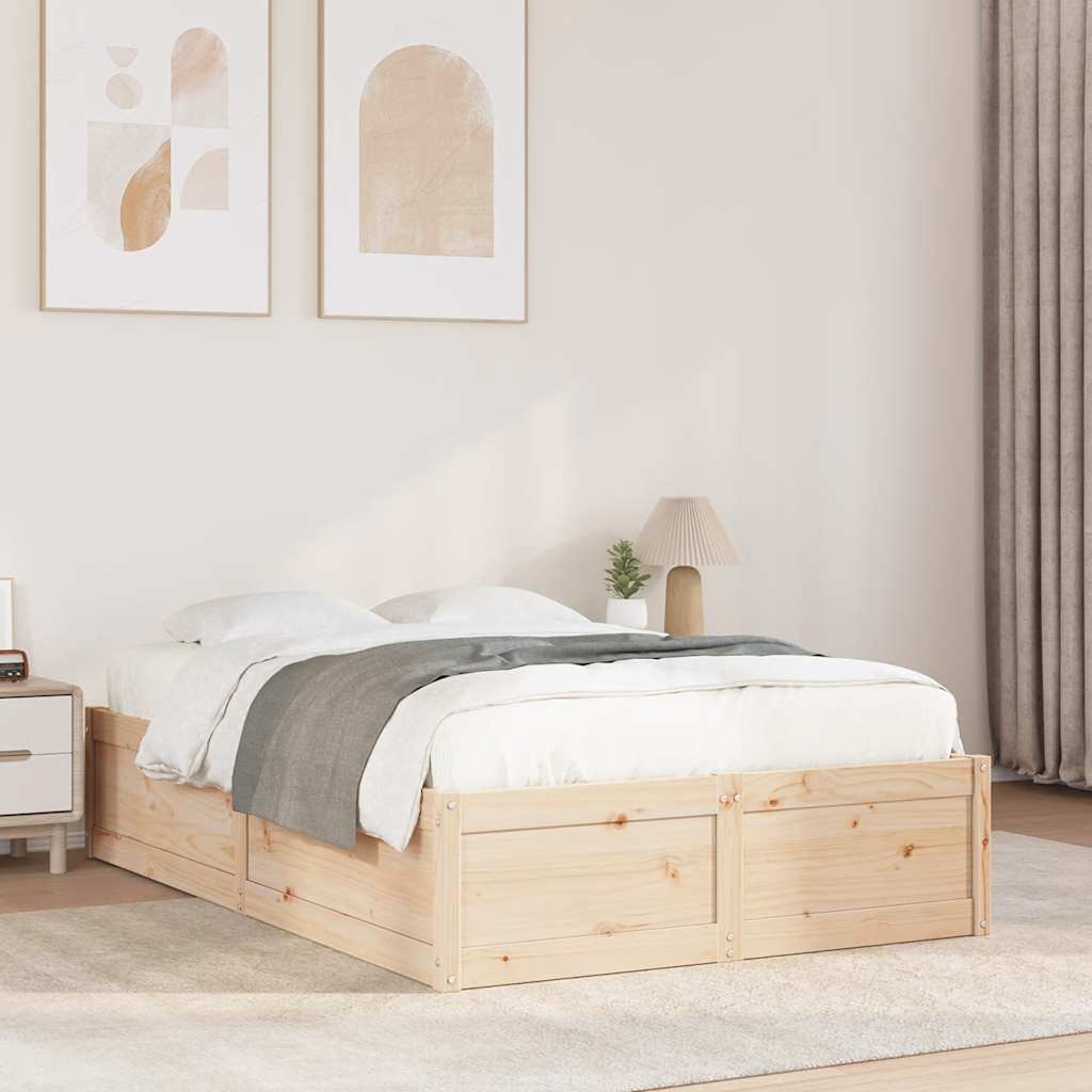 Cadre de lit sans matelas 120x190 cm bois de pin massif - XIOS