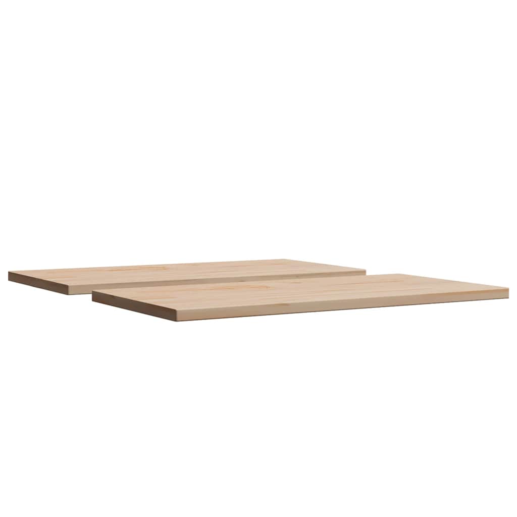 Dessus de table 2 pcs 80x40x2,5cm rectangulaire bois pin massif