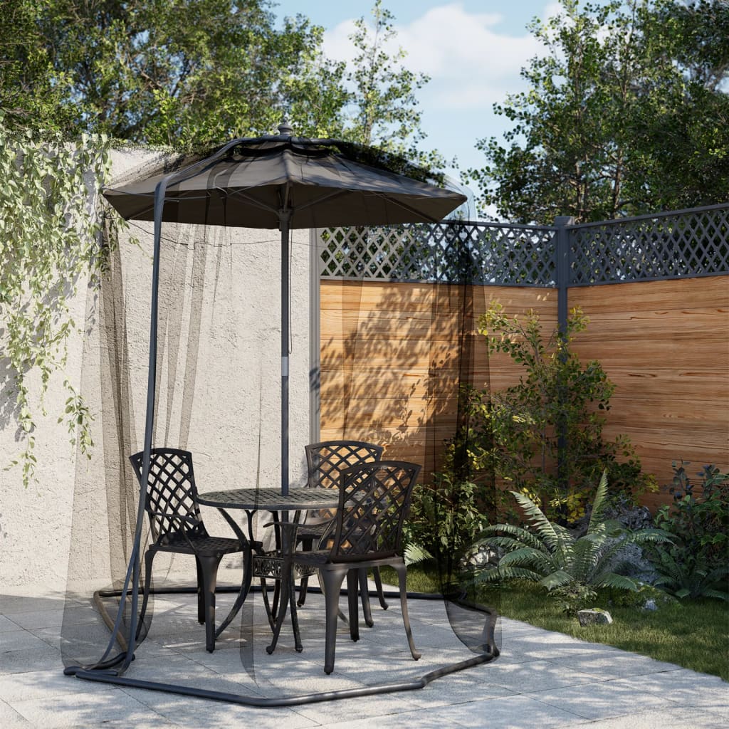 Moustiquaire pour parasol 220 maille noir Φ300x230 cm Moustiquaires vidaXL