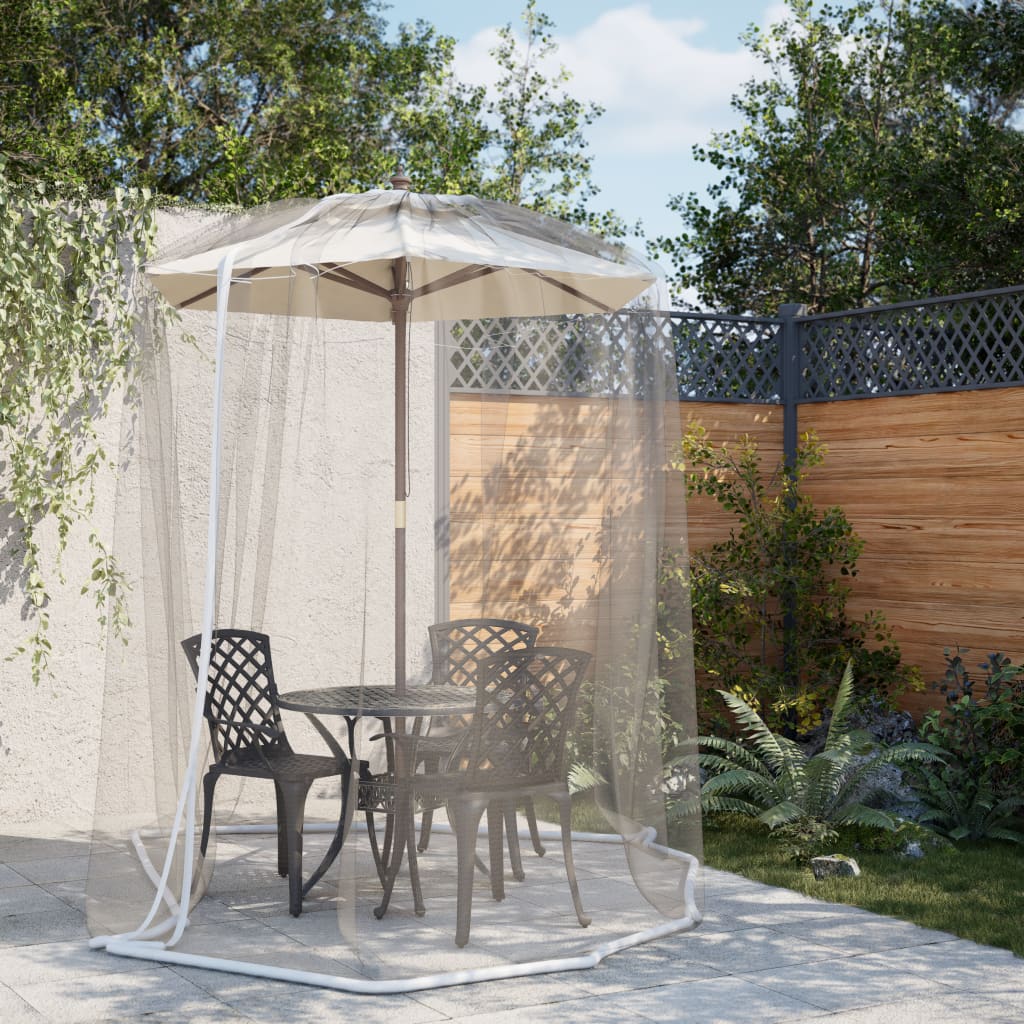 Moustiquaire pour parasol 220 maille blanc Φ330x250 cm Moustiquaires vidaXL