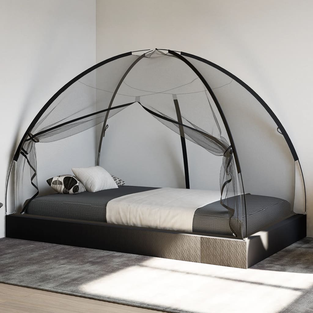 Moustiquaire mongole avec portes 220 maille noir 200x120x130 cm Moustiquaires vidaXL