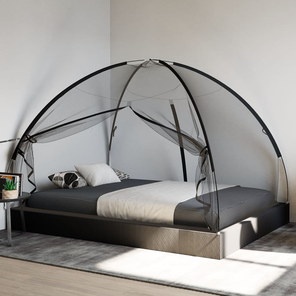 Moustiquaire mongole avec portes 220 maille noir 200x150x140 cm Moustiquaires vidaXL