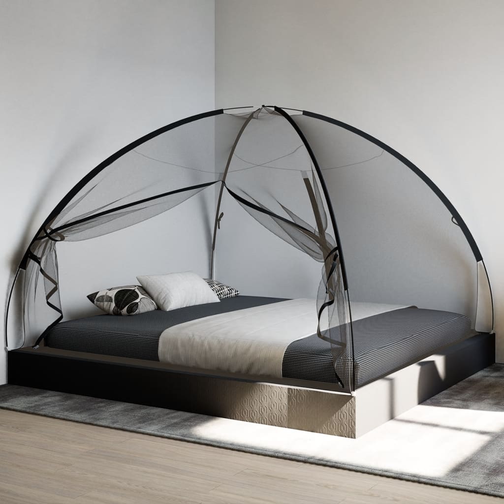 Moustiquaire mongole avec portes 220 maille noir 200x180x135 cm Moustiquaires vidaXL